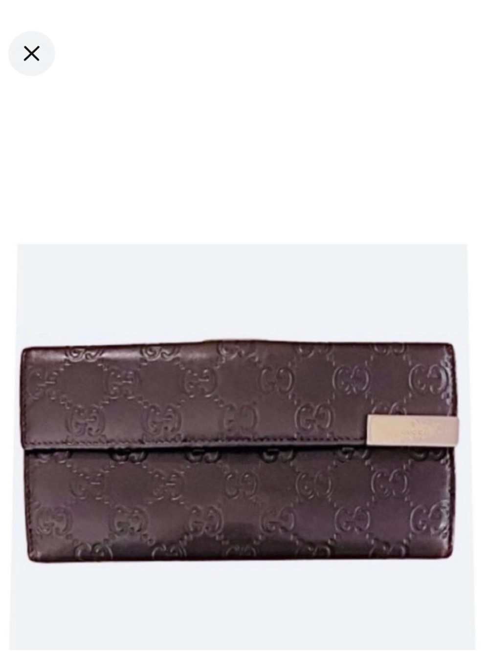 GUCCI- Guccissima Signature Continental Wallet Chocolate-Excellent Condition